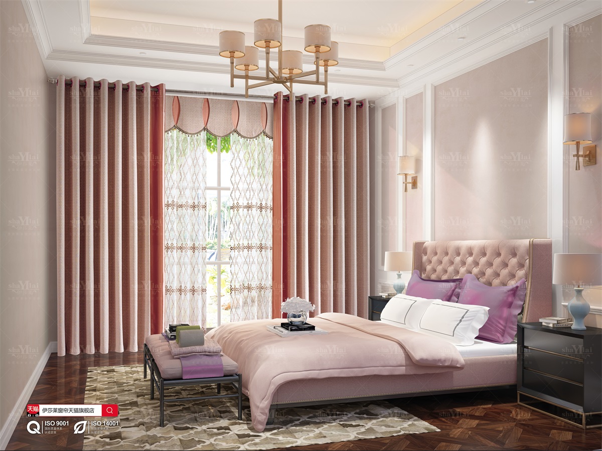 黄瓜成视频人APP-女士卧室遮光窗帘效果图